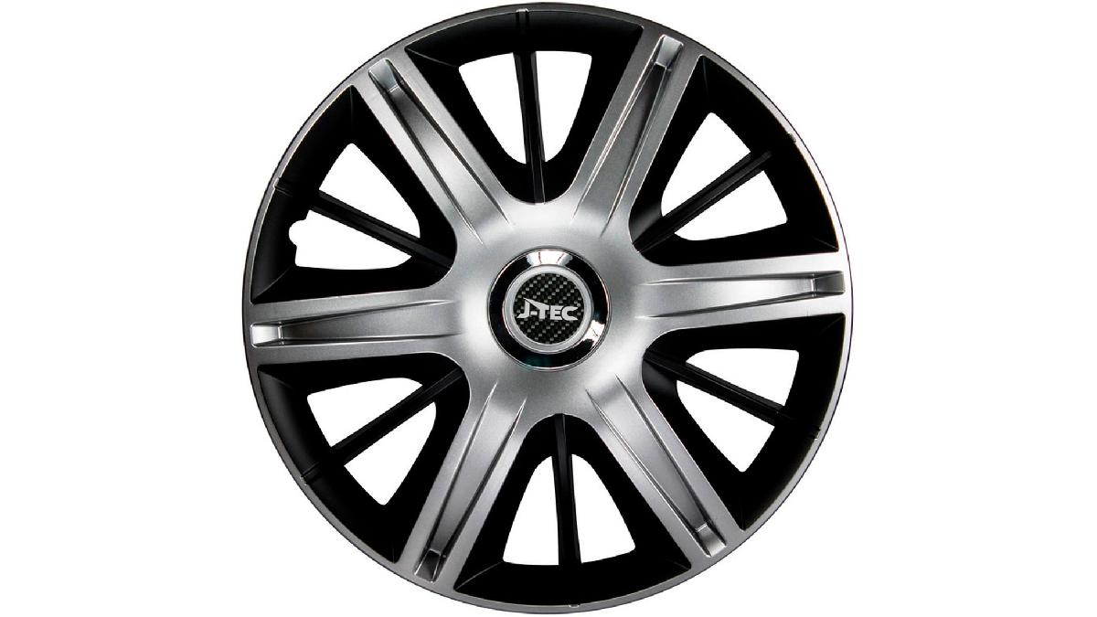 Enjoliveur+J-Tec+Maximus+14+pouces+argent%2Fnoir+%2B+anneau+chrom%C3%A9+%28%C3%A0+l%27unit%C3%A9%29